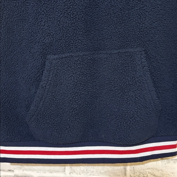 Fila Dark Blue Fleece Hoodie with Red and White Accents, boys size XL 14-16 - Picture 6 of 8